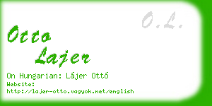 otto lajer business card